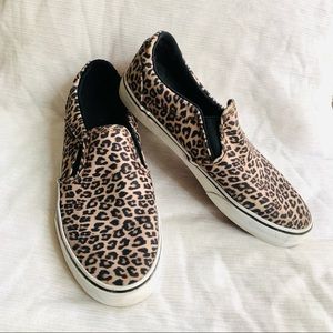 leopard print slip on